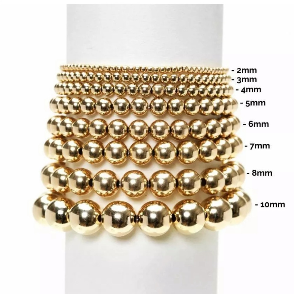Karen Lazar 2mm YG w/ Diamond Bead Bracelet - Picture 3 of 5